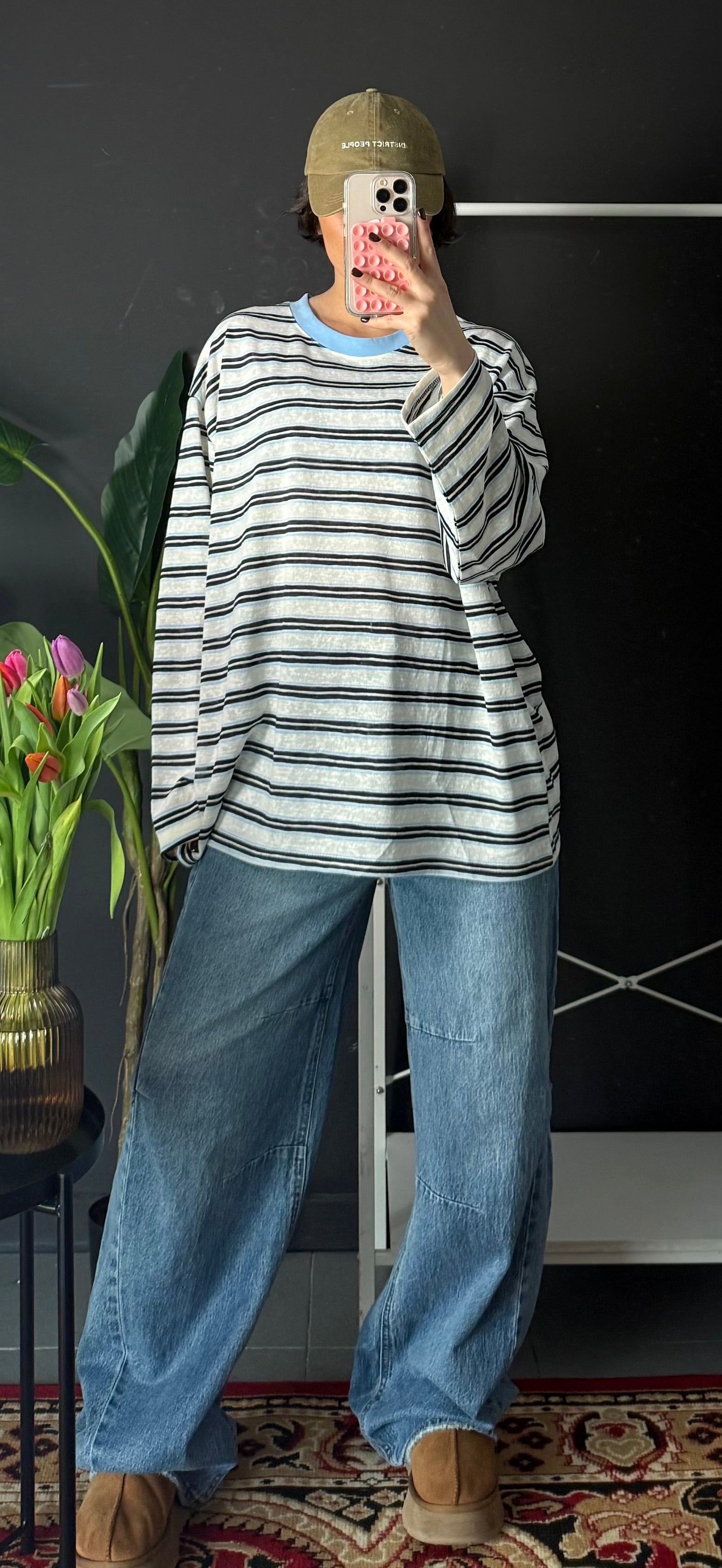 T-SHIRT MANICHE LUNGHE A RIGHE